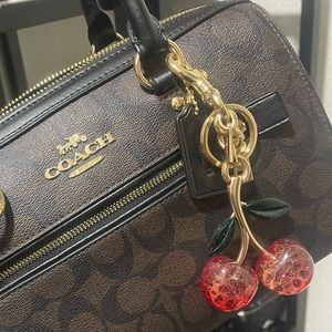 Coach cherry keychain
